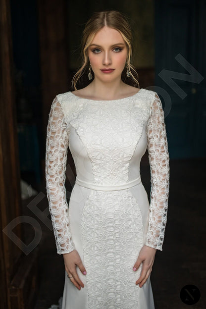 Rosaline Open back Trumpet/Mermaid Long sleeve Wedding Dress 2