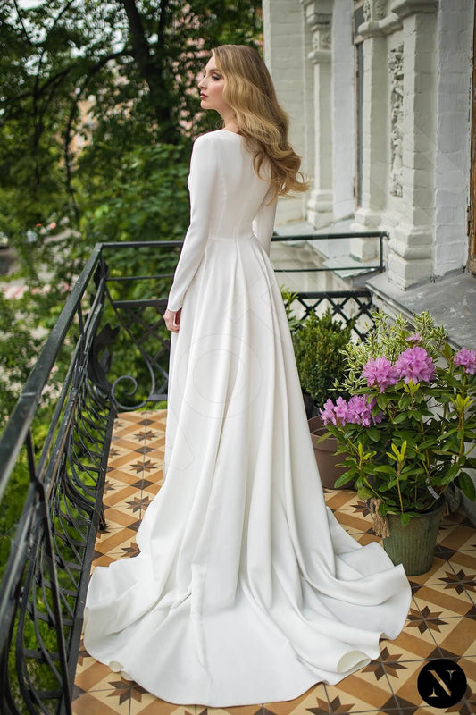 Meggie A-line Illusion Milk Wedding dress