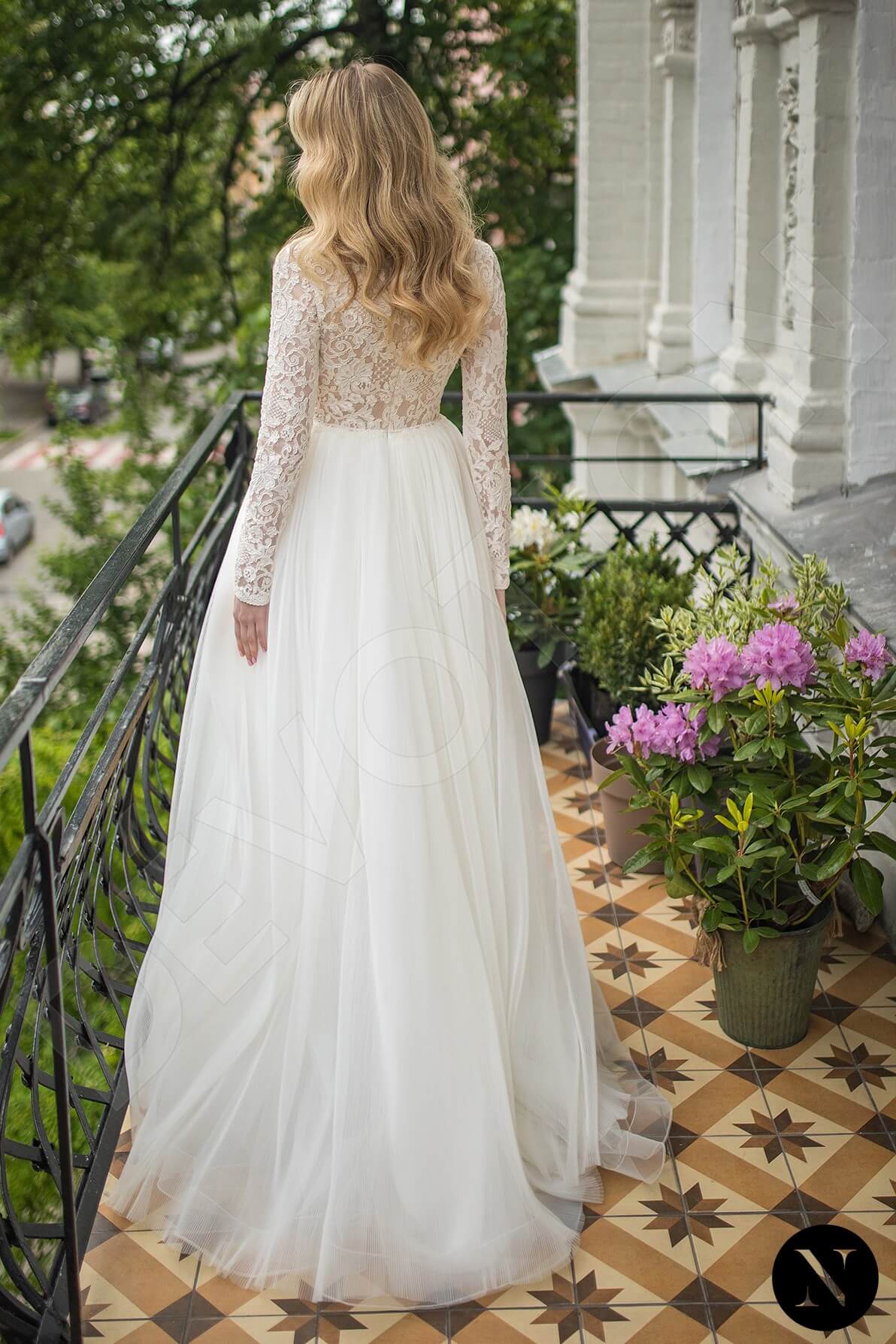 Liviana A-line V-neck Milk Wedding dress