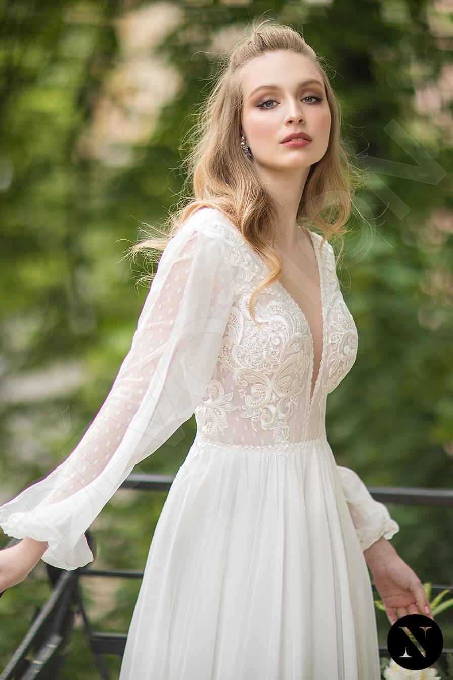 Camilia A-line Illusion Milk Wedding dress