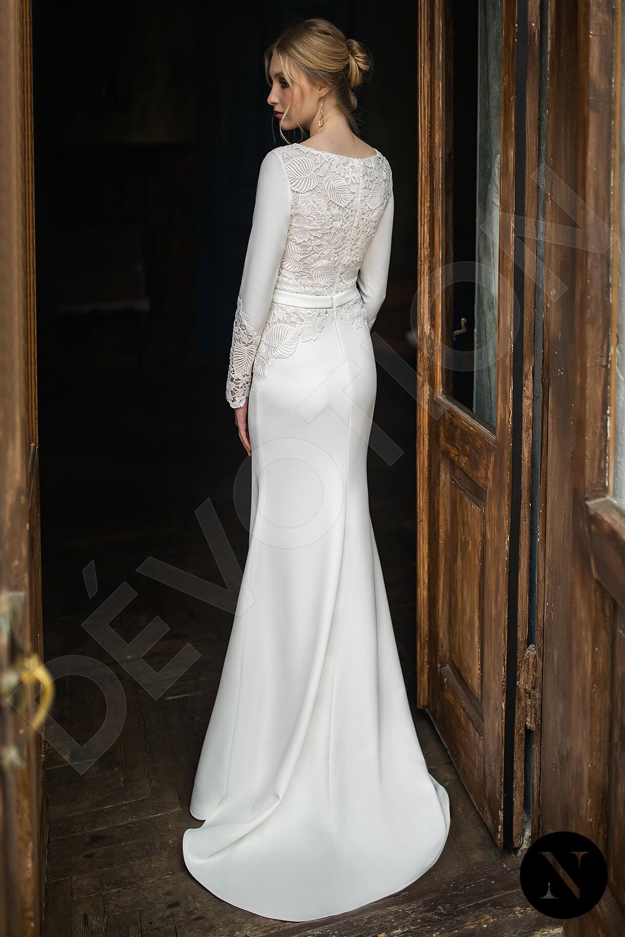 Abigail Full back Trumpet/Mermaid Long sleeve Wedding Dress Back