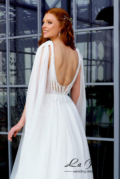 Lenny A-line Long sleeve Open back Wedding Dress 4