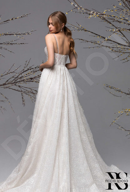 Rominna Open back A-line Straps Wedding Dress 2