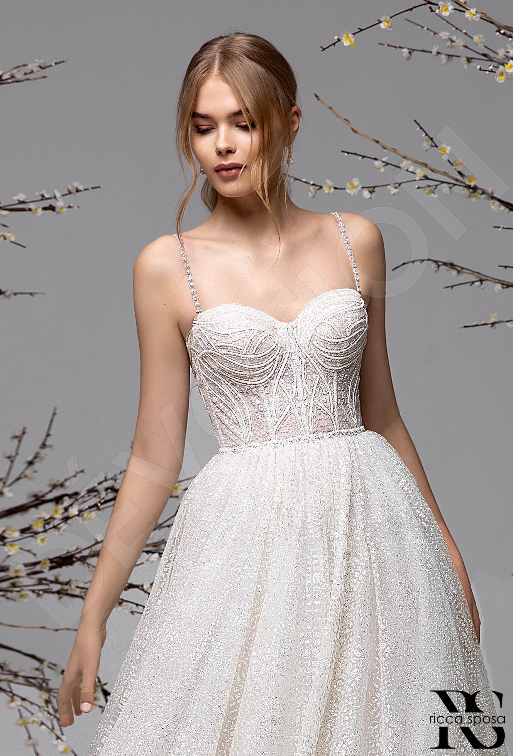 Rominna A-line Jewel Ivory Wedding dress