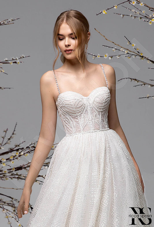 Rominna A-line Jewel Ivory Wedding dress