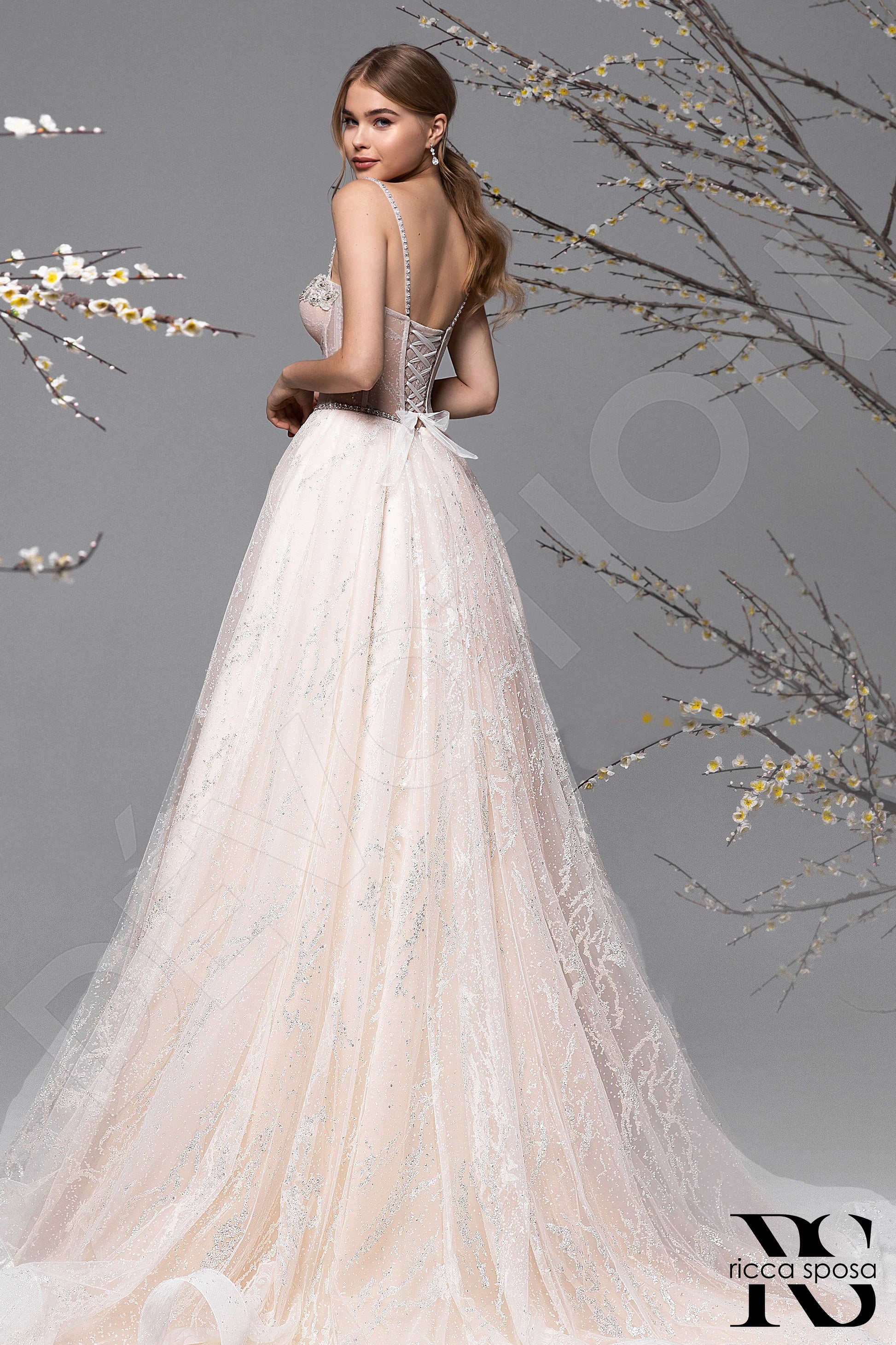 Chiala A-line Sweetheart Ivory Nude Wedding dress