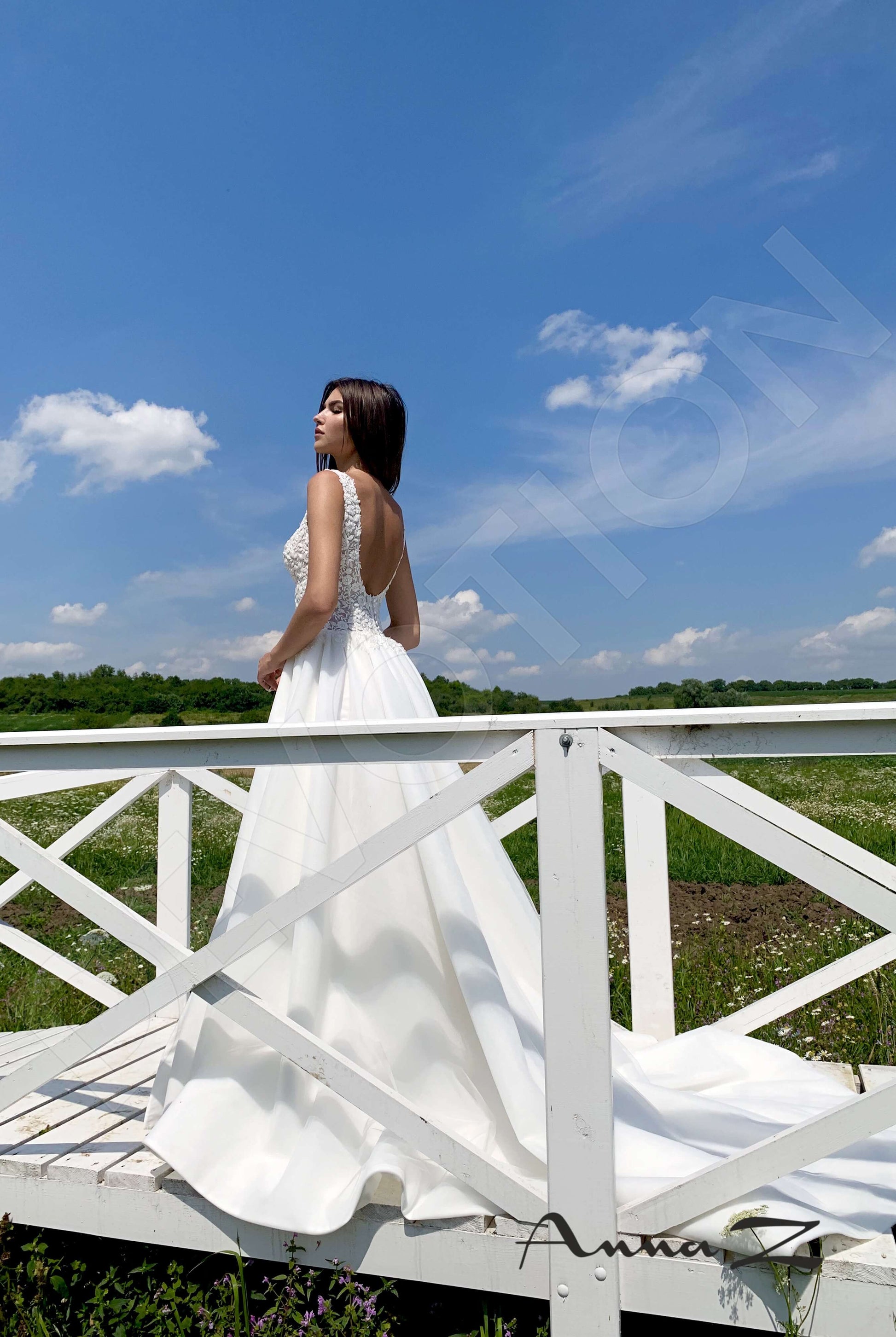 Abel A-line Scoop Ivory Wedding dress