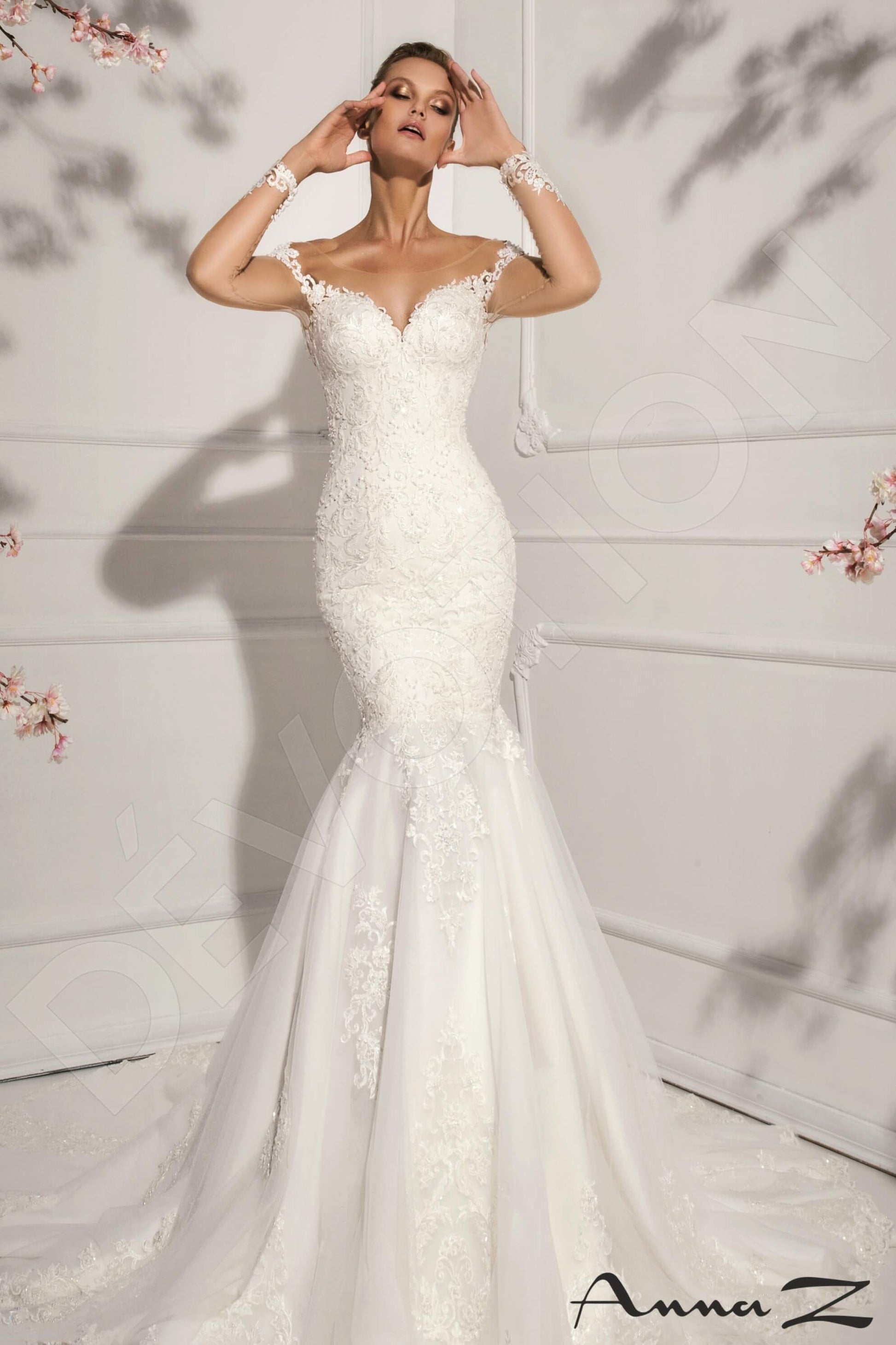 Miriany Trumpet/Mermaid Illusion Ivory Wedding dress