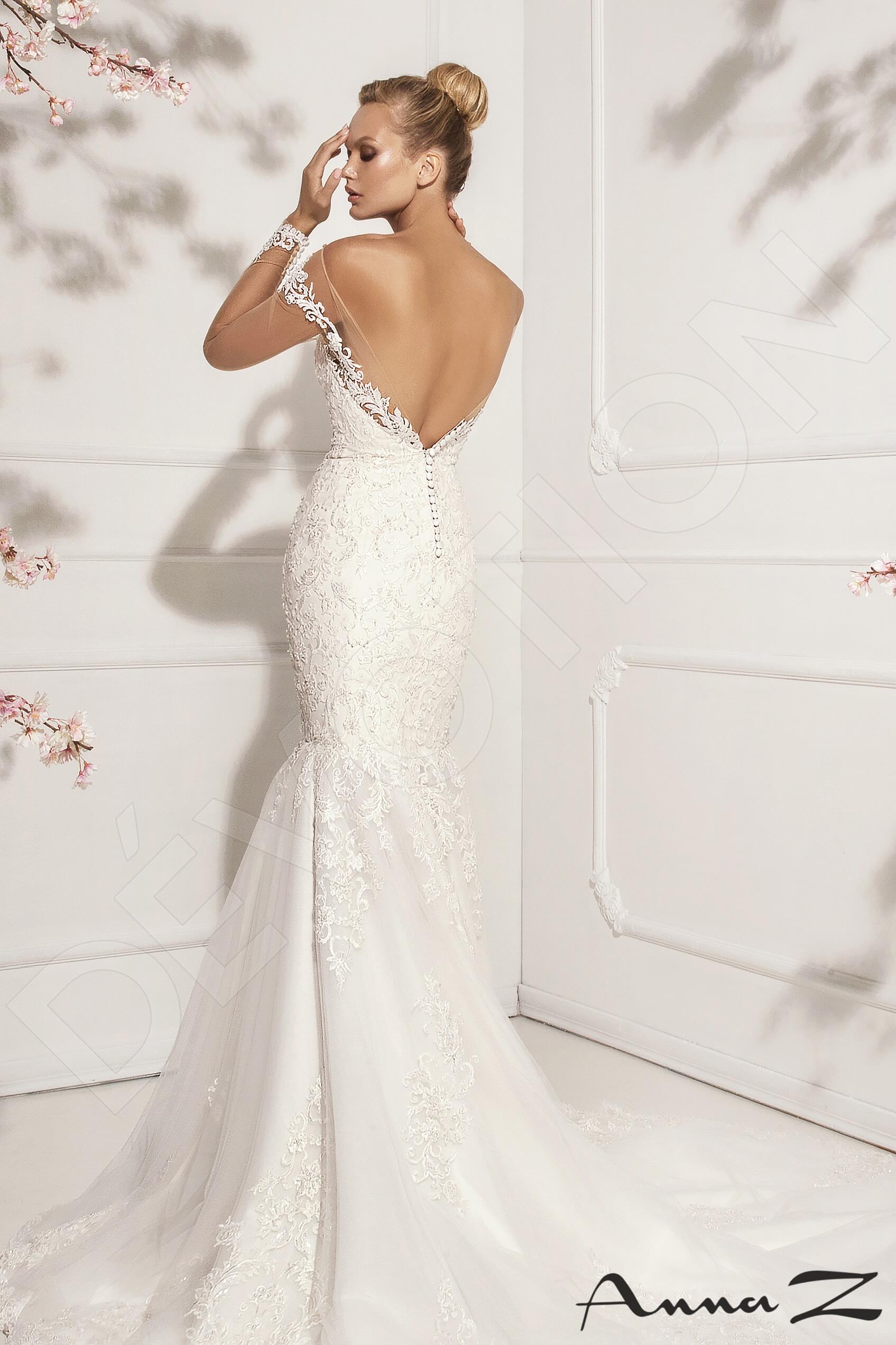 Miriany Trumpet/Mermaid Illusion Ivory Wedding dress