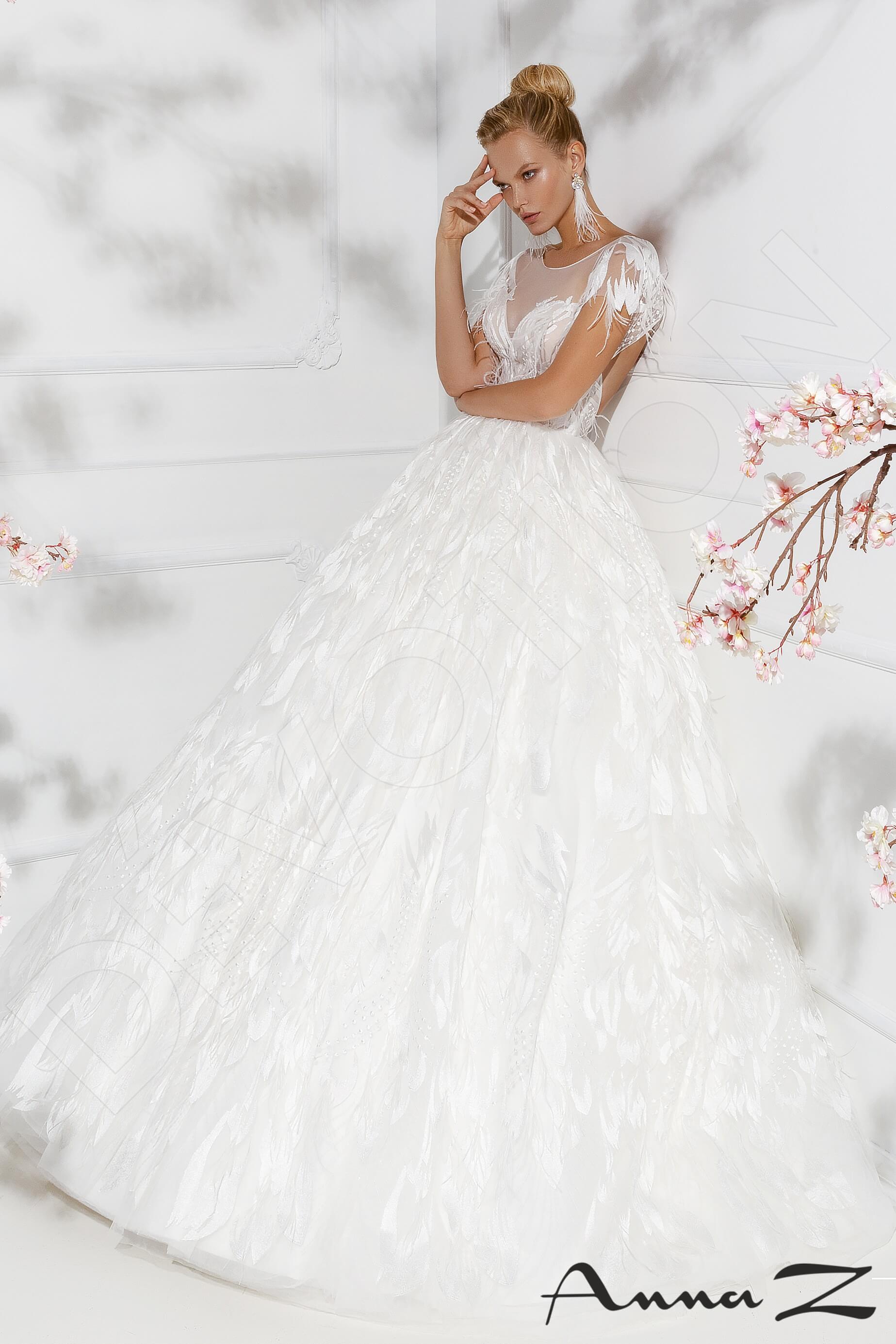 Aretha A-line Illusion Ivory Wedding dress