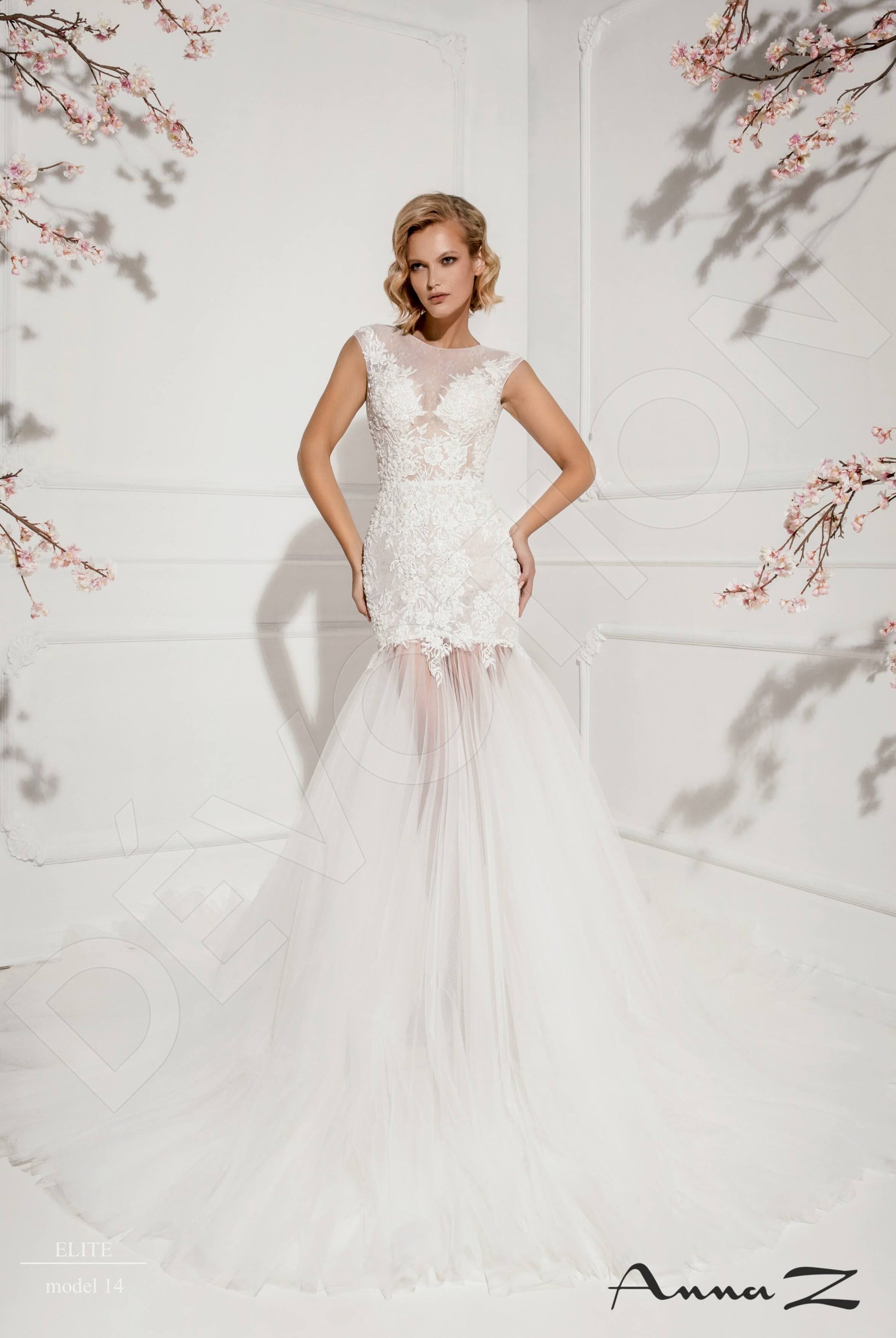 Laurina Sheath/Column Jewel Ivory Wedding dress