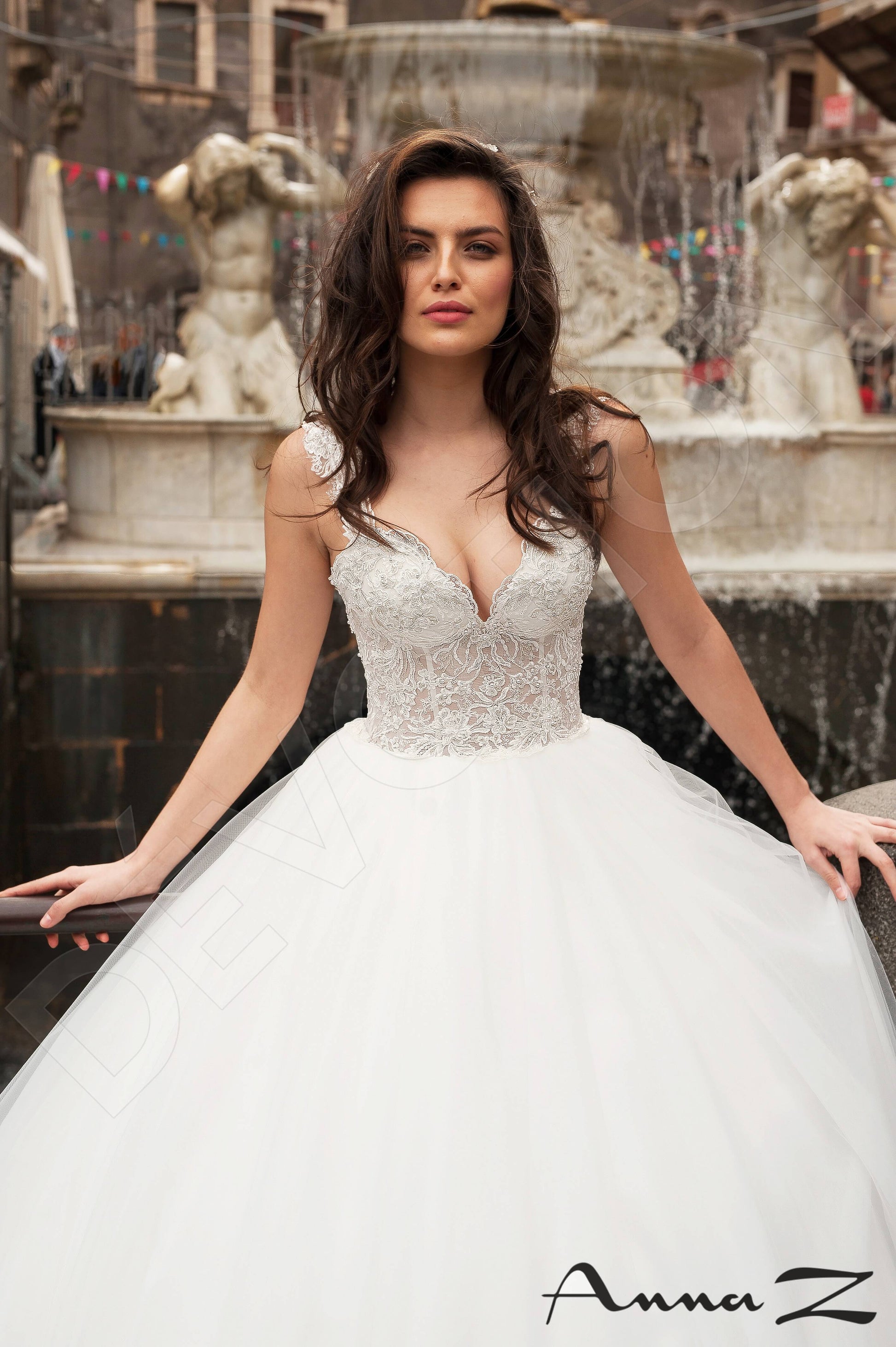 Orinne Princess/Ball Gown V-neck Ivory Wedding dress