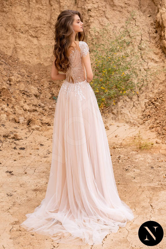 Arabella A-line Illusion Nude Wedding dress