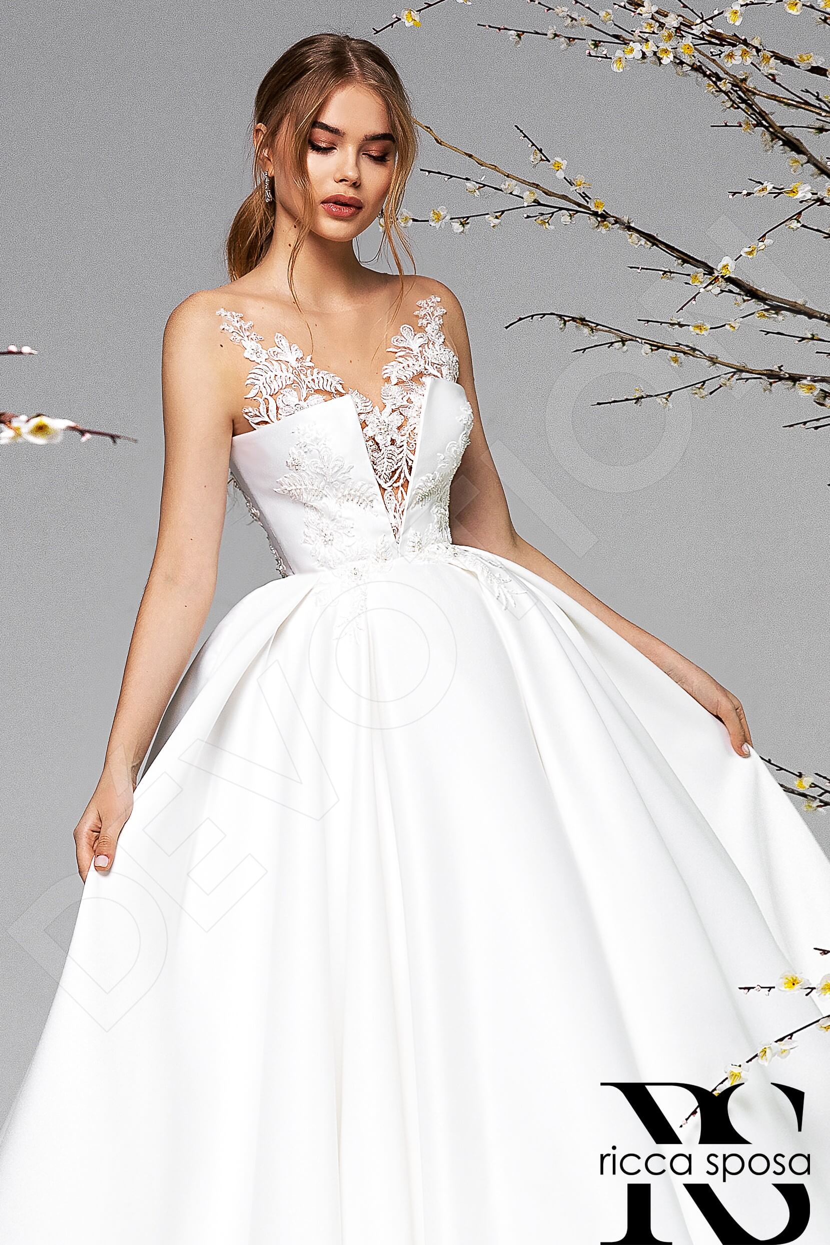 Camomilla Princess/Ball Gown Illusion Ivory Wedding dress