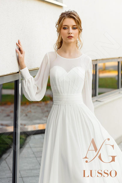 Namera Full back A-line Long sleeve Wedding Dress 2