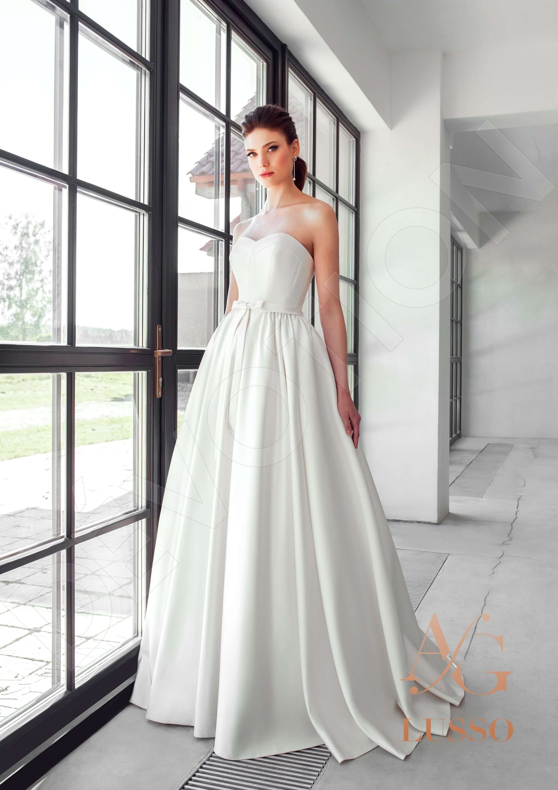 Scarlettia A-line Sweetheart Darkivory Wedding dress