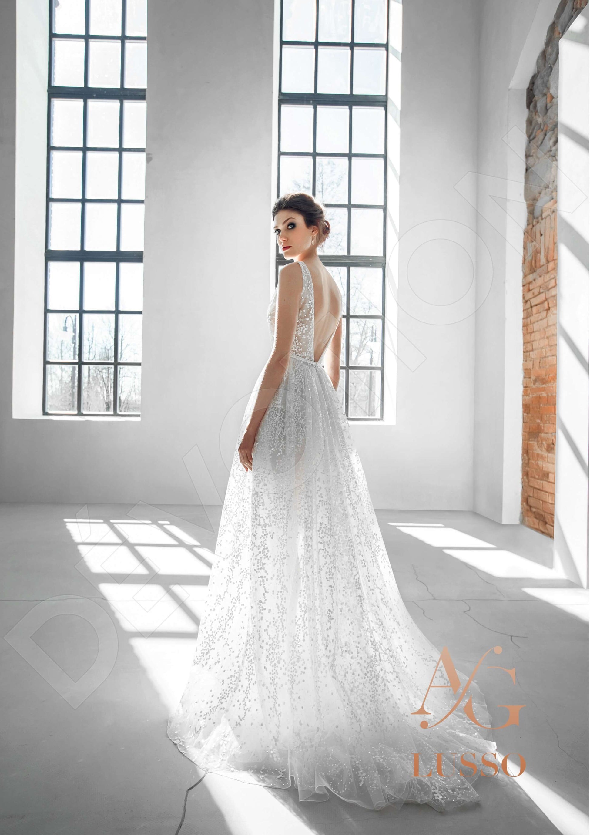 Sicily A-line Scoop Mediumivory Wedding dress