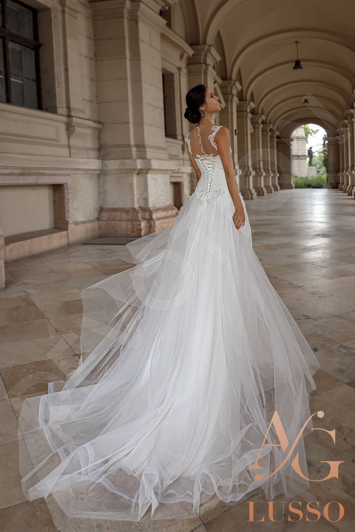 Betta A-line Illusion Ivory Wedding dress