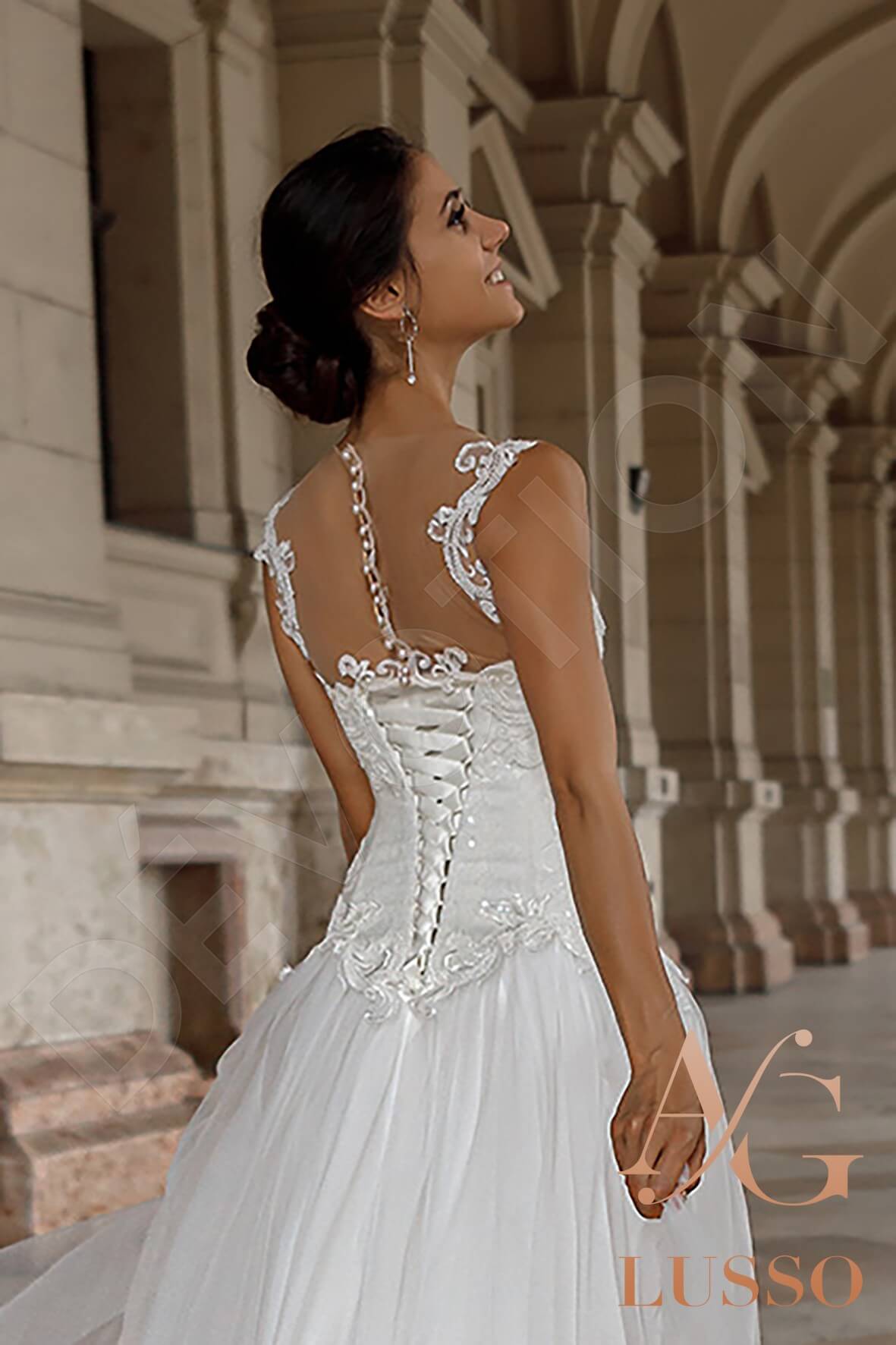 Betta A-line Illusion Ivory Wedding dress