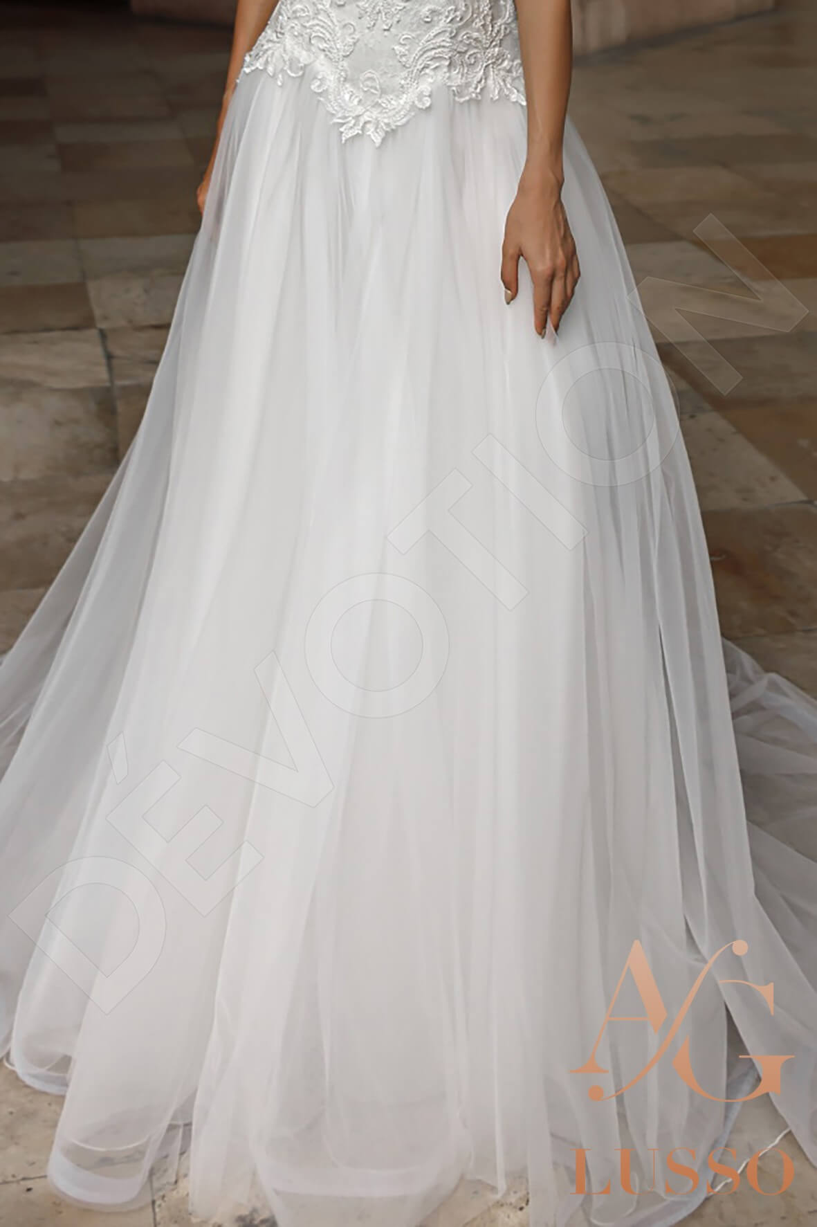 Betta A-line Illusion Ivory Wedding dress