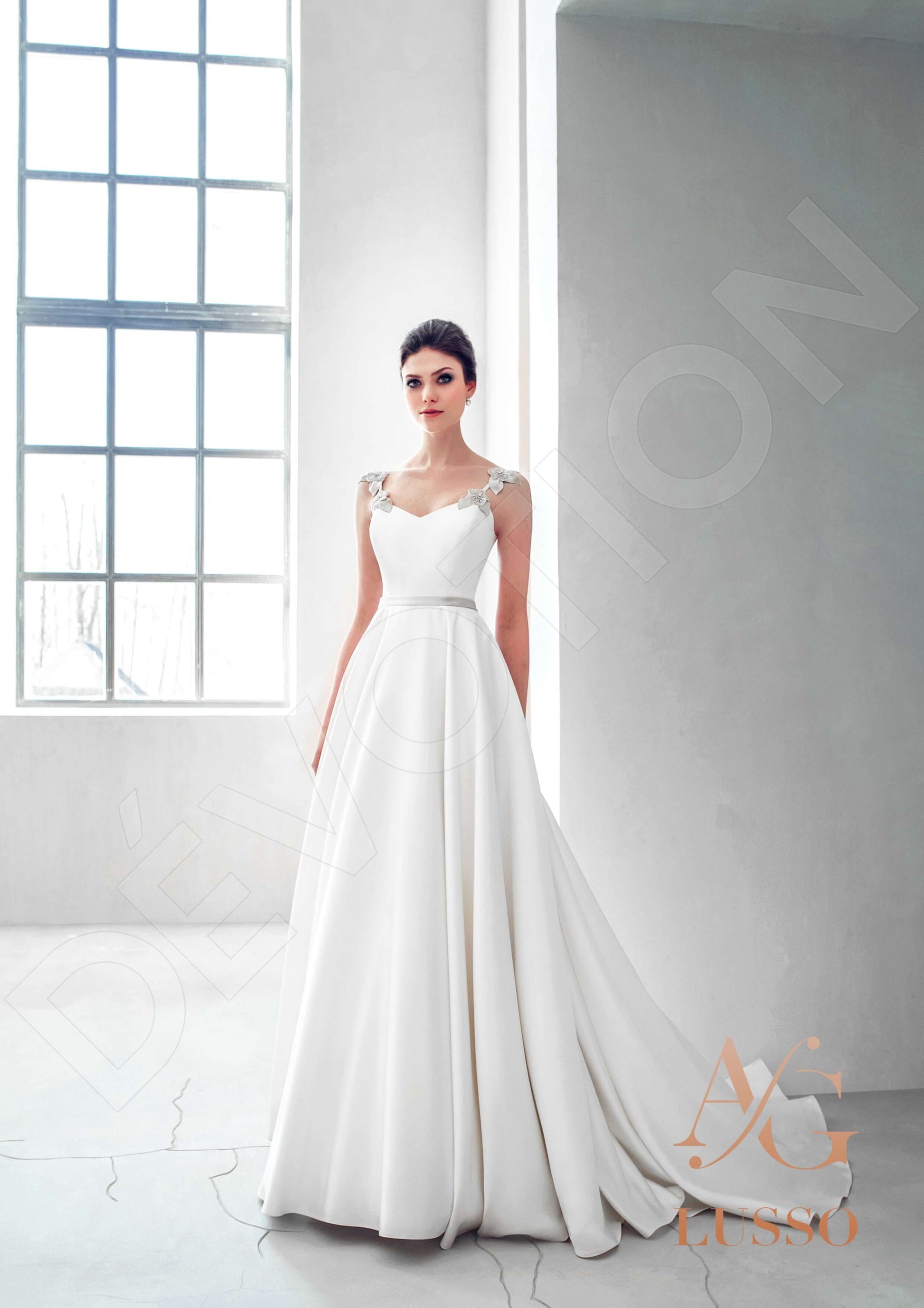 Sonilly A-line Semi-Sweetheart Darkivory Wedding dress