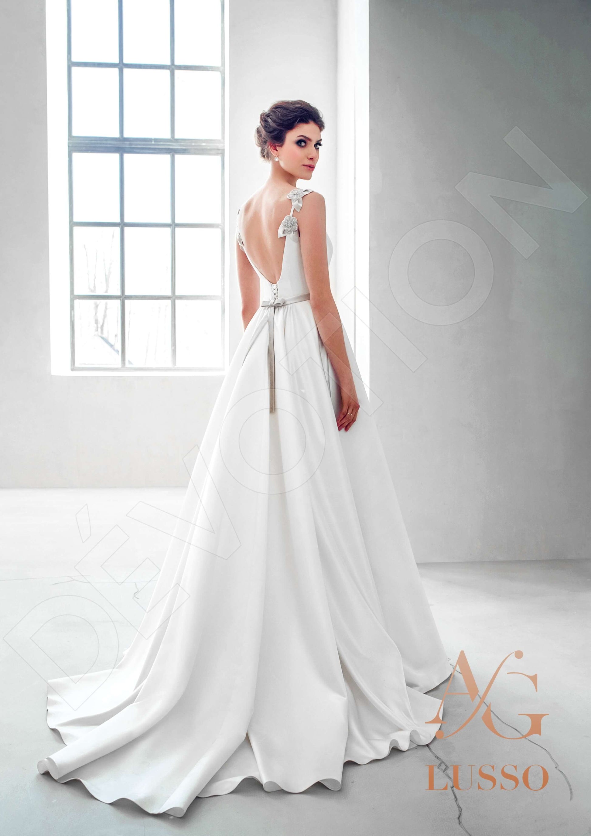 Sonilly A-line Semi-Sweetheart Darkivory Wedding dress