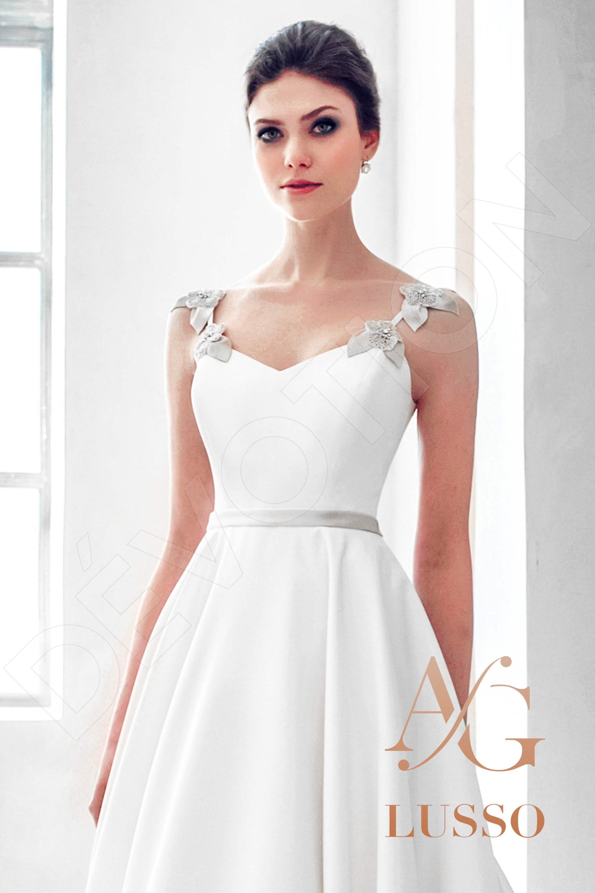 Sonilly A-line Semi-Sweetheart Darkivory Wedding dress