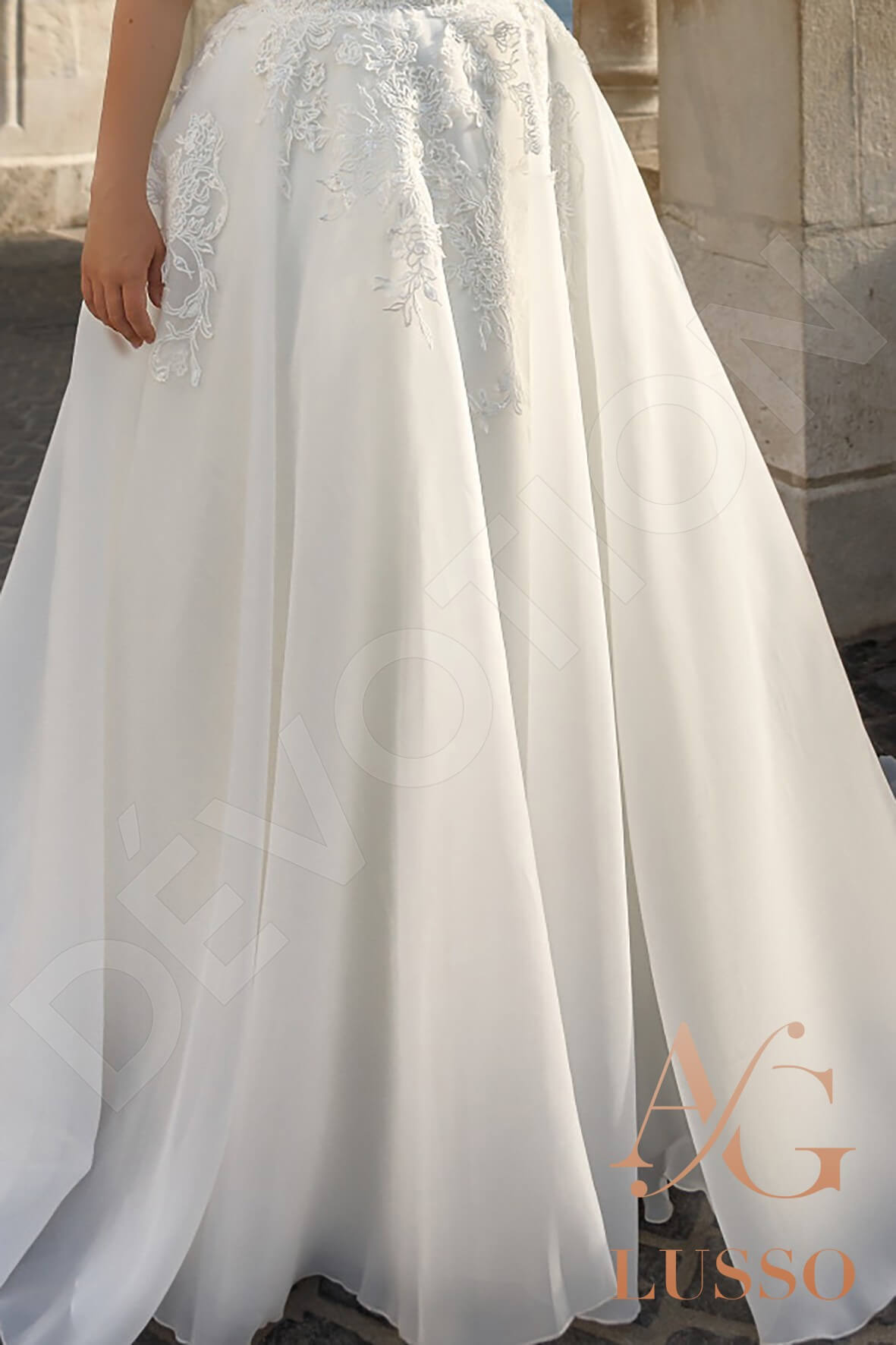 Penna A-line Off-shoulder/Drop shoulders Ivory Wedding dress