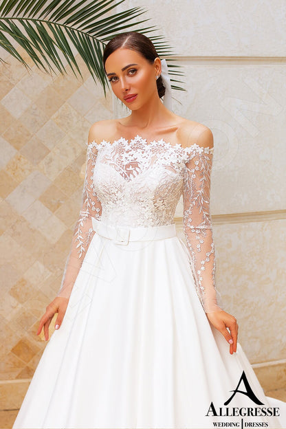 Melina Open back Princess/Ball Gown Long sleeve Wedding Dress 2