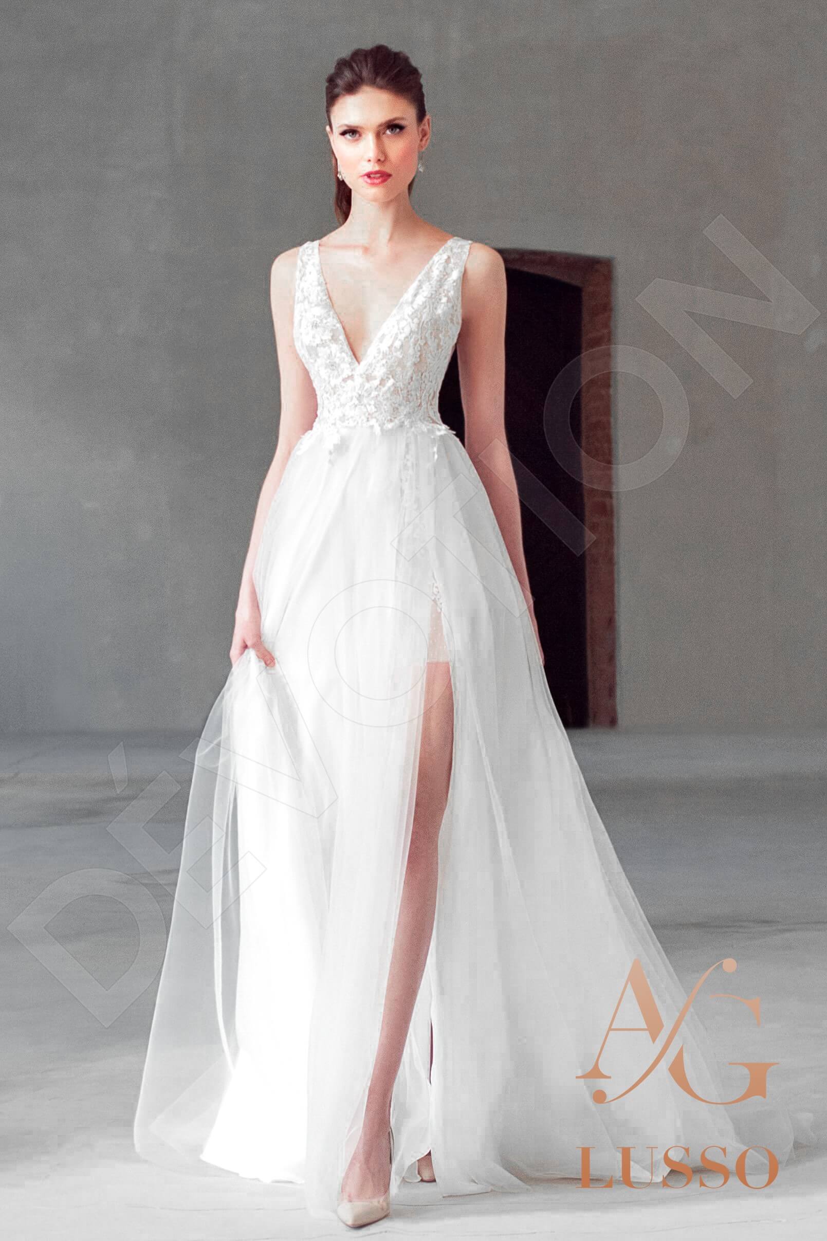 Selenia A-line V-neck Lightivory Wedding dress