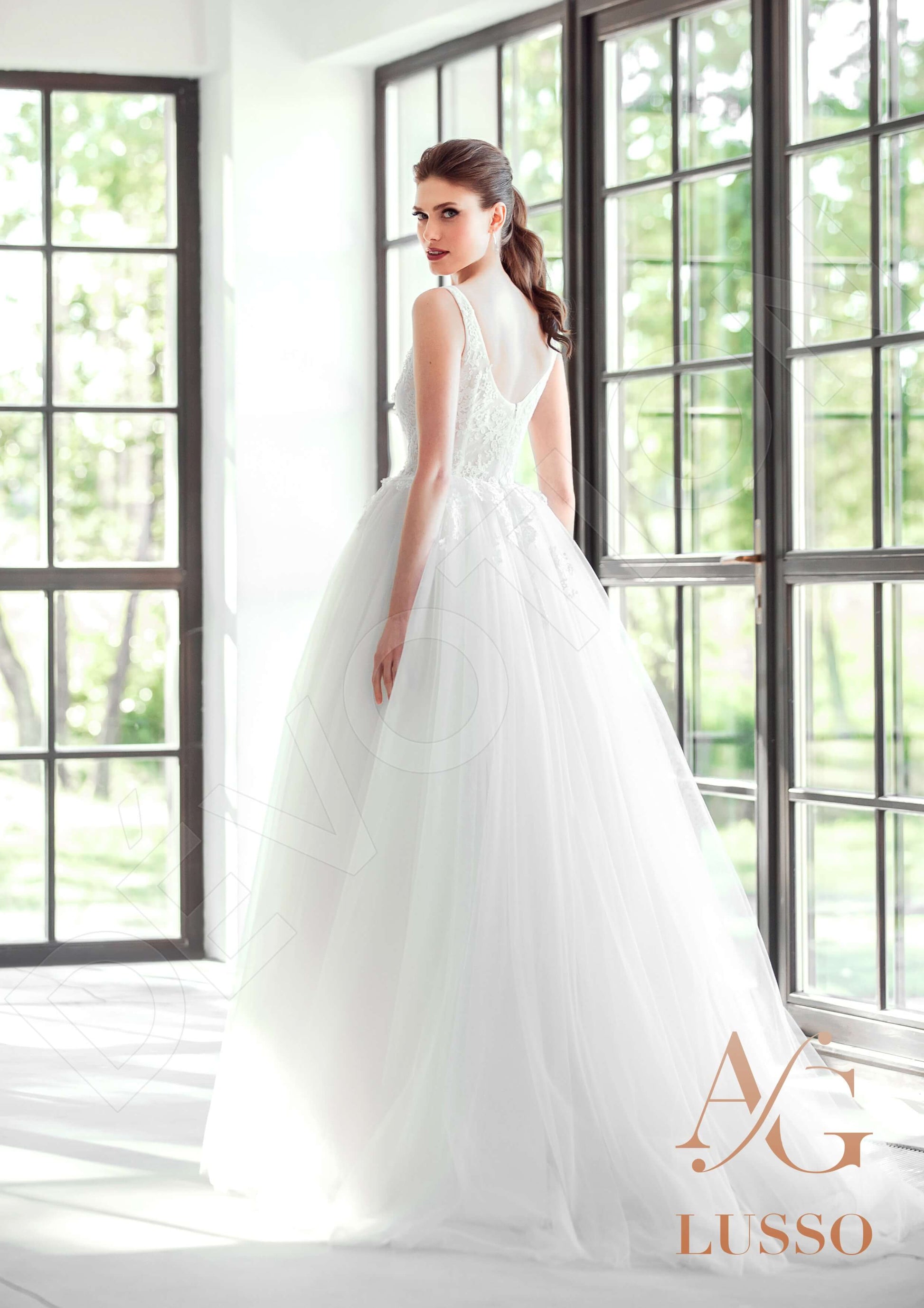 Soula Princess/Ball Gown V-neck Mediumivory Wedding dress