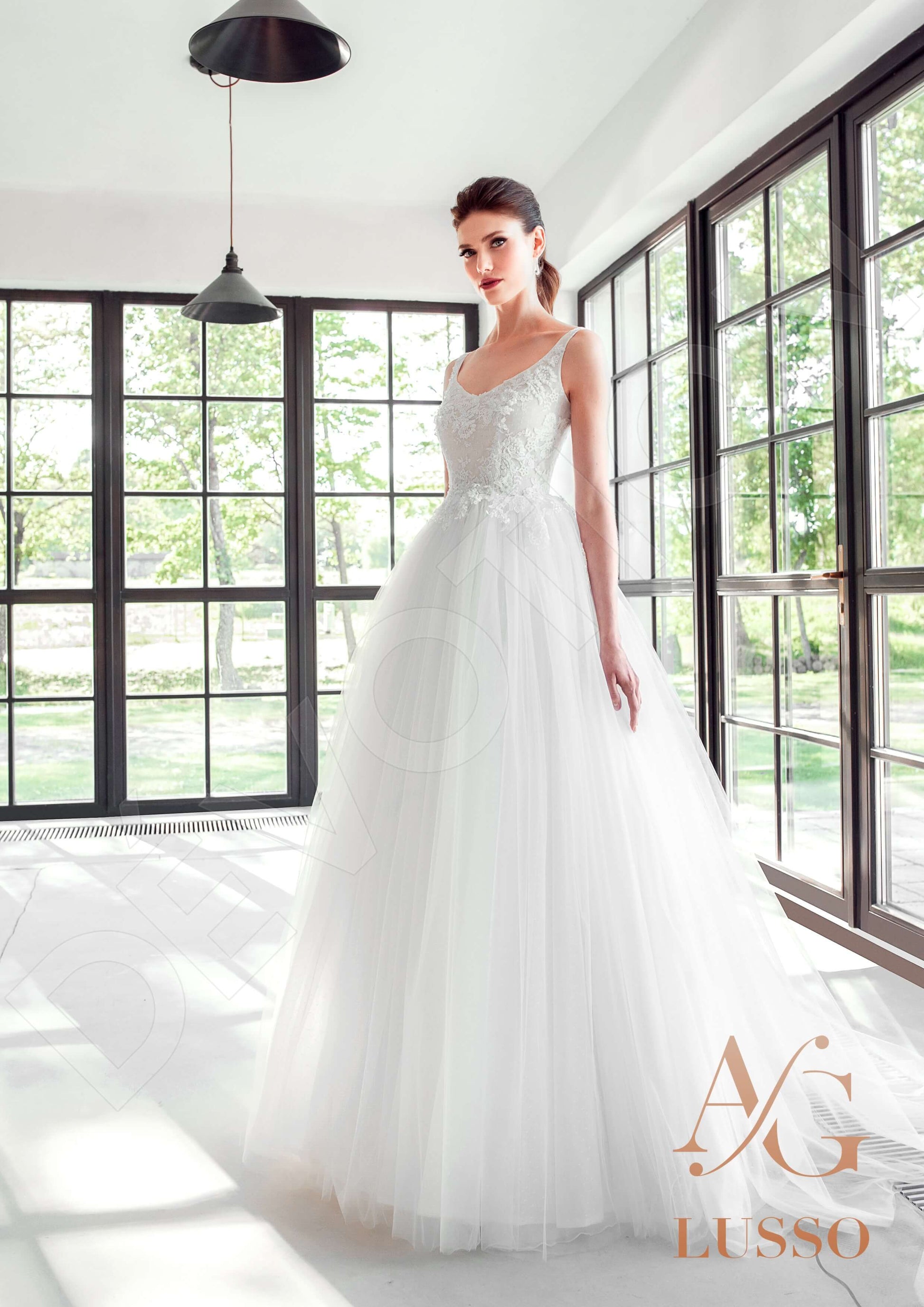 Soula Princess/Ball Gown V-neck Mediumivory Wedding dress