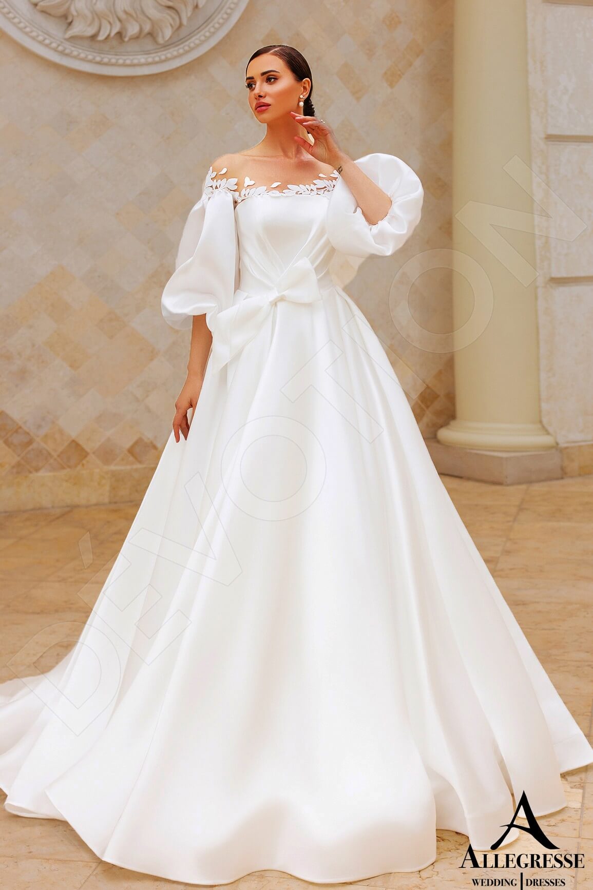 Marlenika A-line Sweetheart Milk Nude Wedding dress