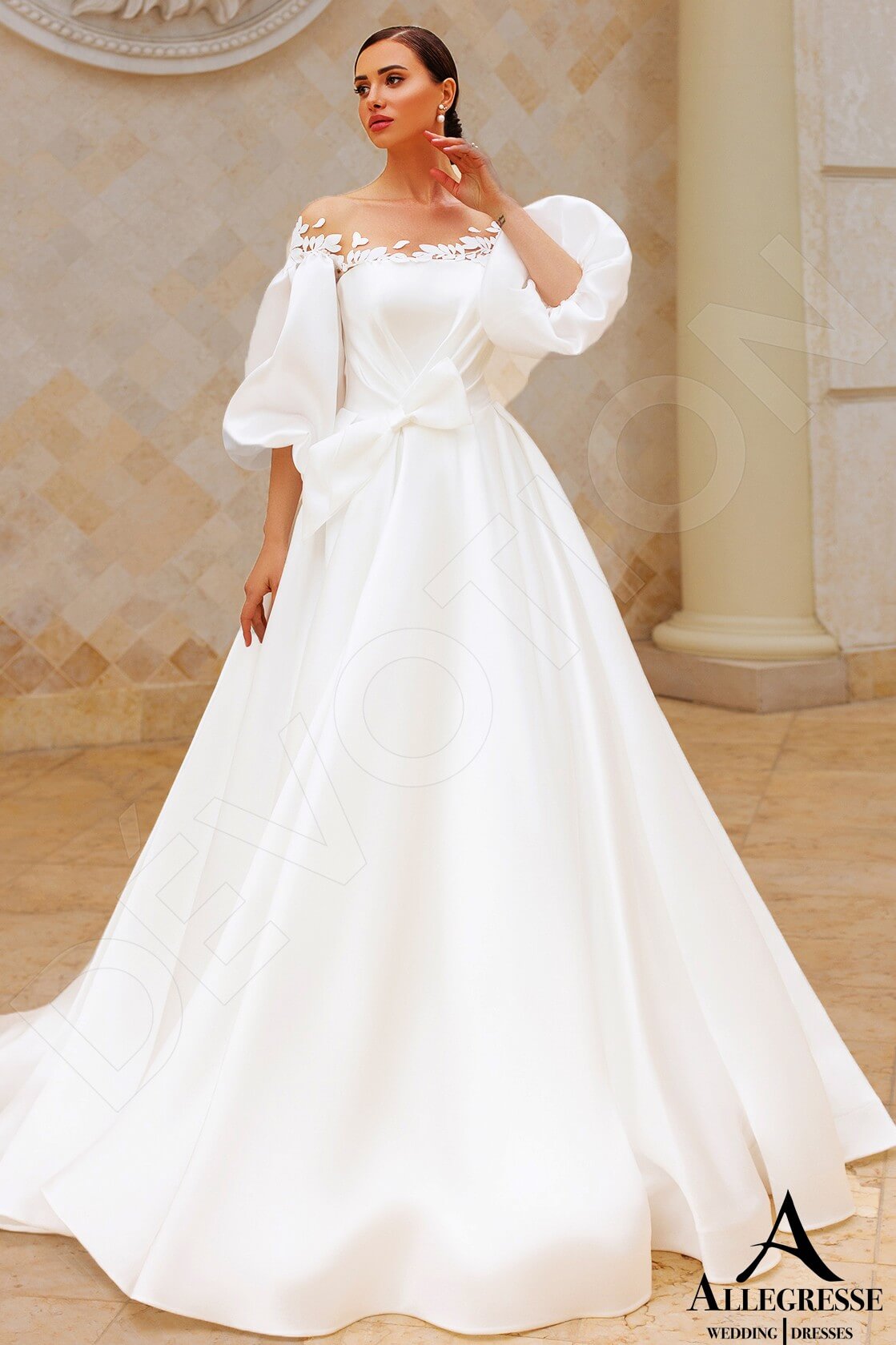 Marlenika A-line Sweetheart Milk Nude Wedding dress