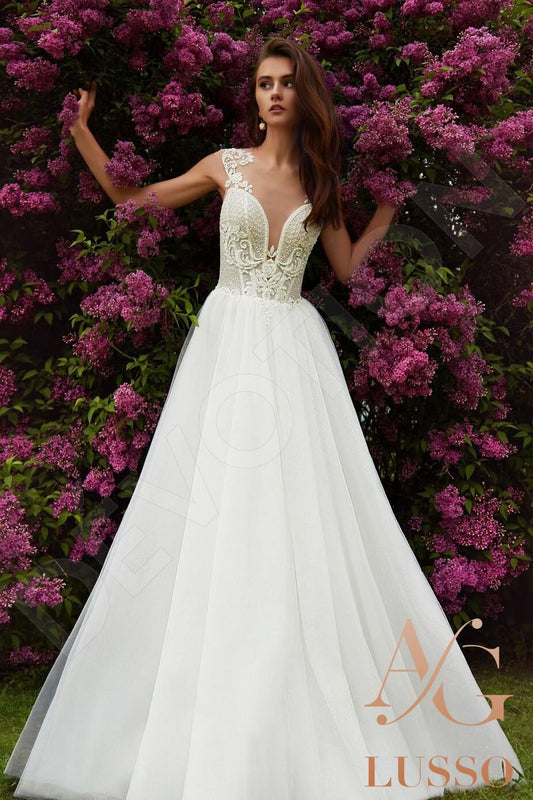 Maureli A-line Illusion Milk Wedding dress