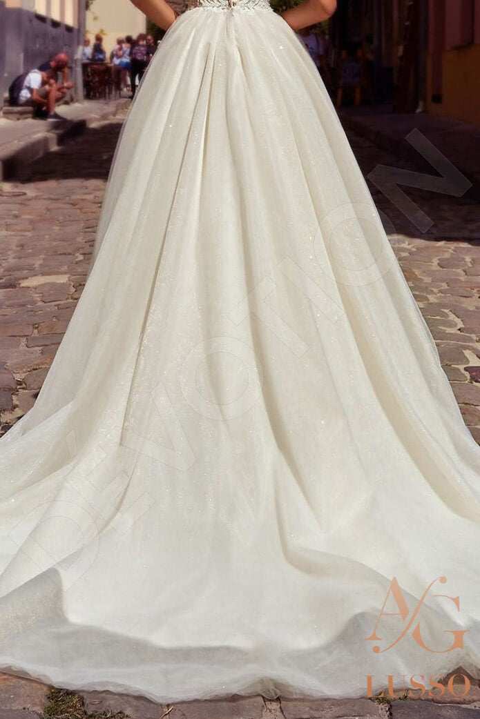 Orsala A-line Illusion Milk Wedding dress