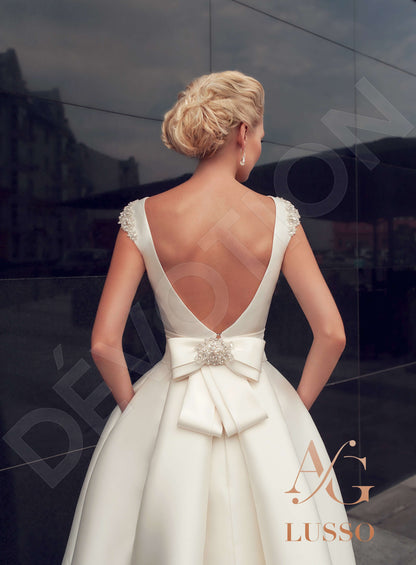 Shelina Open back Princess/Ball Gown Short/ Cap sleeve Wedding Dress Back