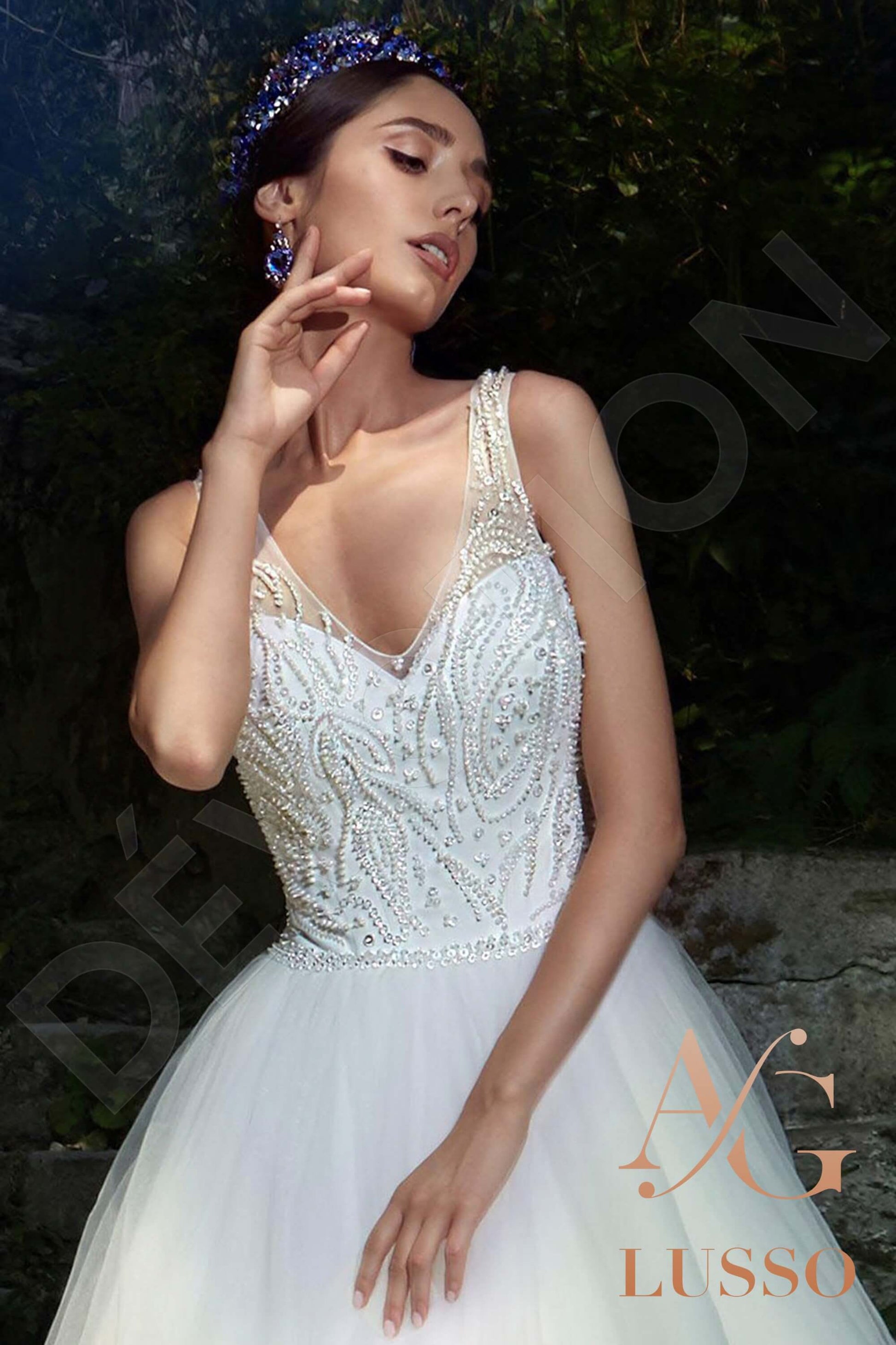 Nencia Princess/Ball Gown V-neck White Wedding dress