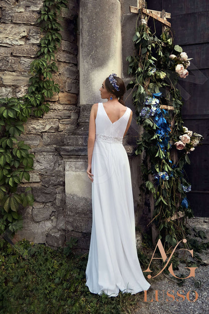 Lilandra Sleeveless A-line Open back Wedding Dress Back