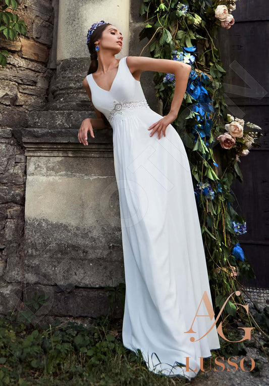 Lilandra A-line V-neck White Wedding dress