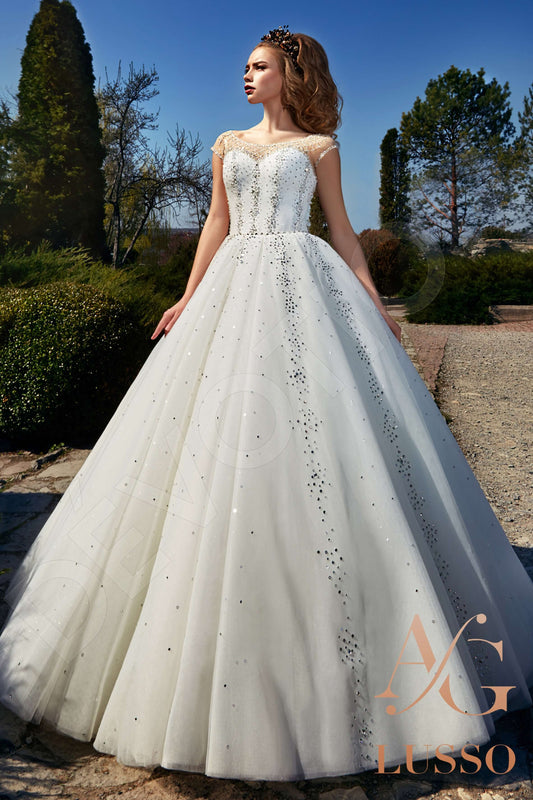 Dita Princess/Ball Gown Boat/Bateau White Wedding dress