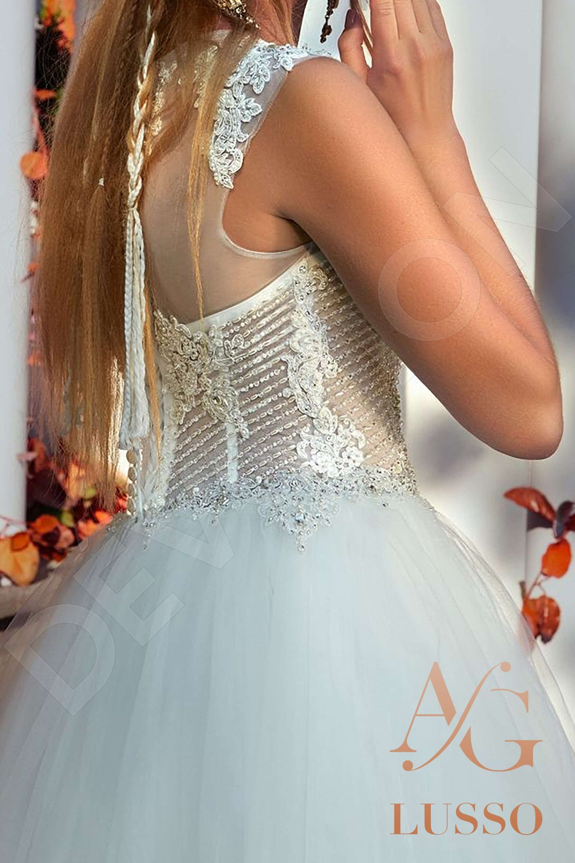 Sonya Princess/Ball Gown Jewel White Wedding dress