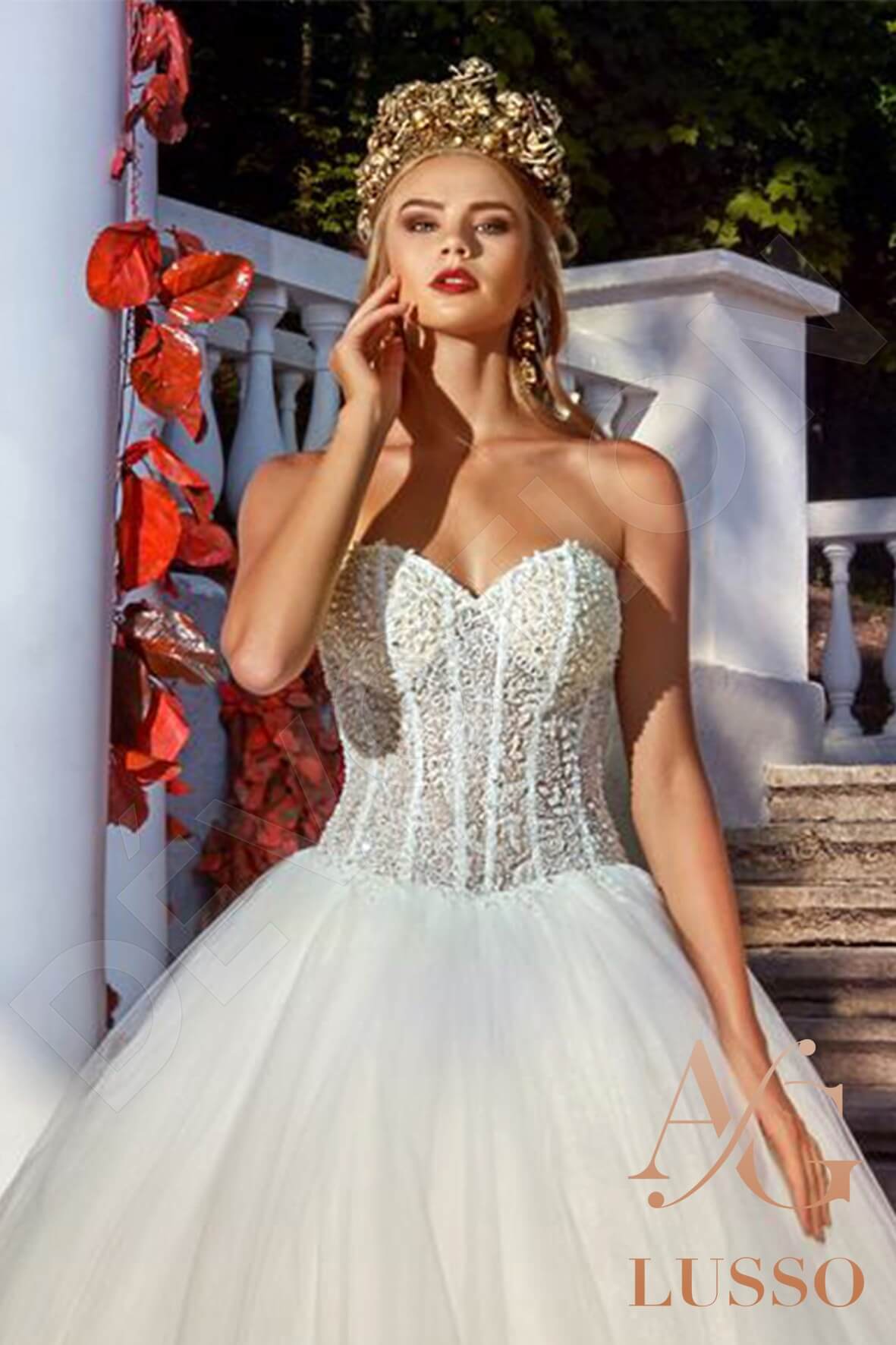 Maudina Princess/Ball Gown Sweetheart Milk Wedding dress