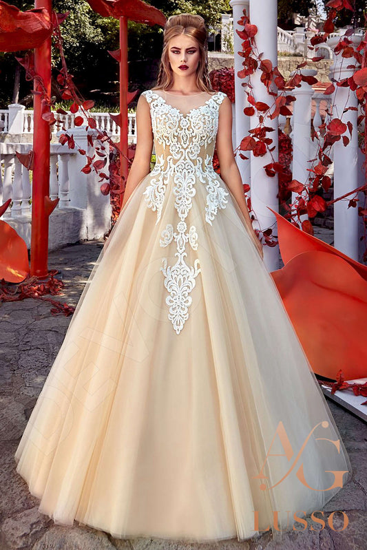 Salma Princess/Ball Gown Illusion Nude Wedding dress