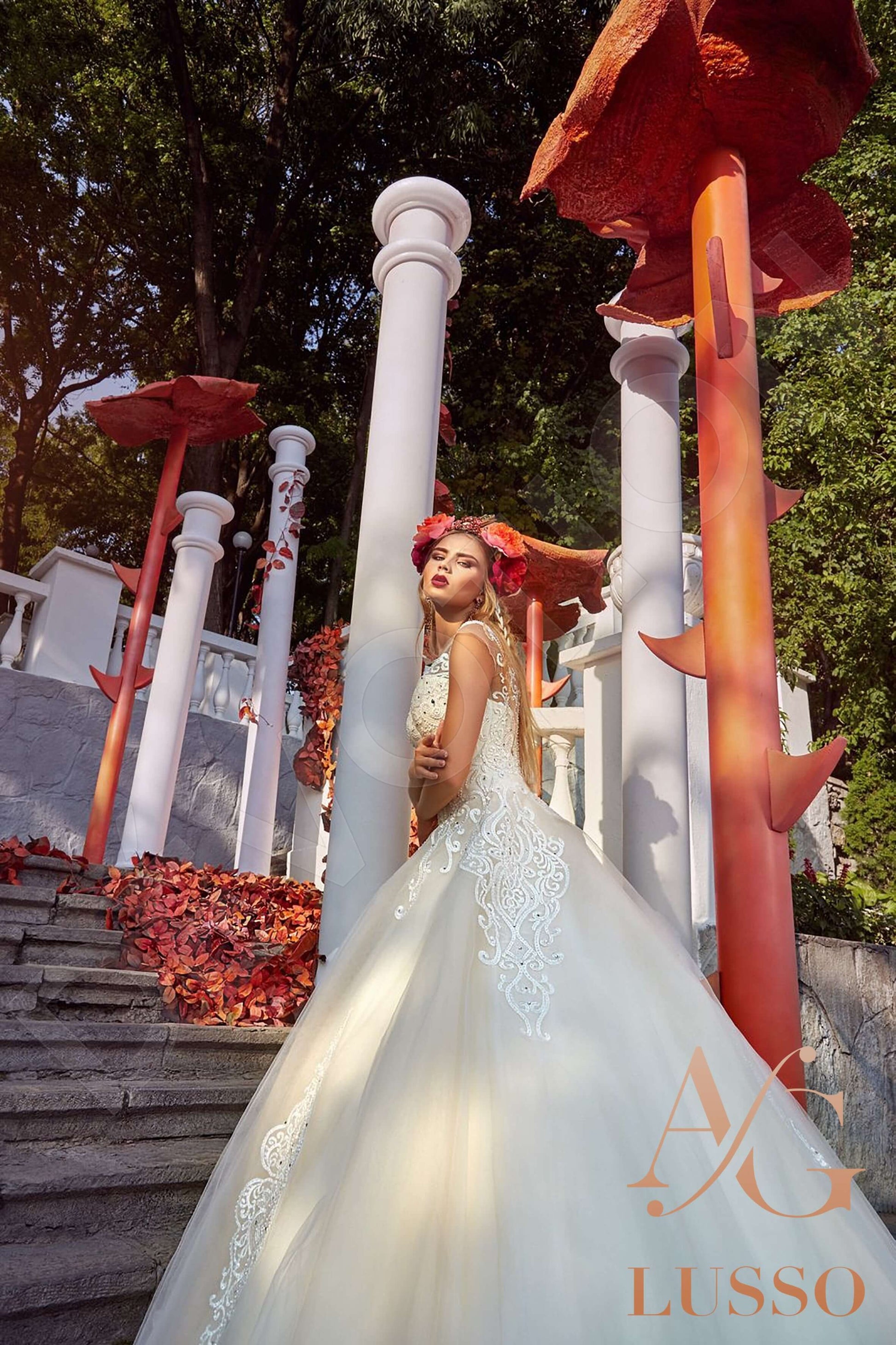 Melodia Princess/Ball Gown Illusion Milk Wedding dress