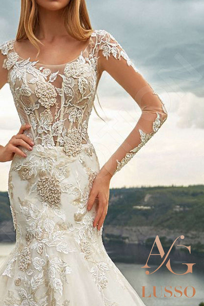 Tilde Lace up back Trumpet/Mermaid Long sleeve Wedding Dress 6