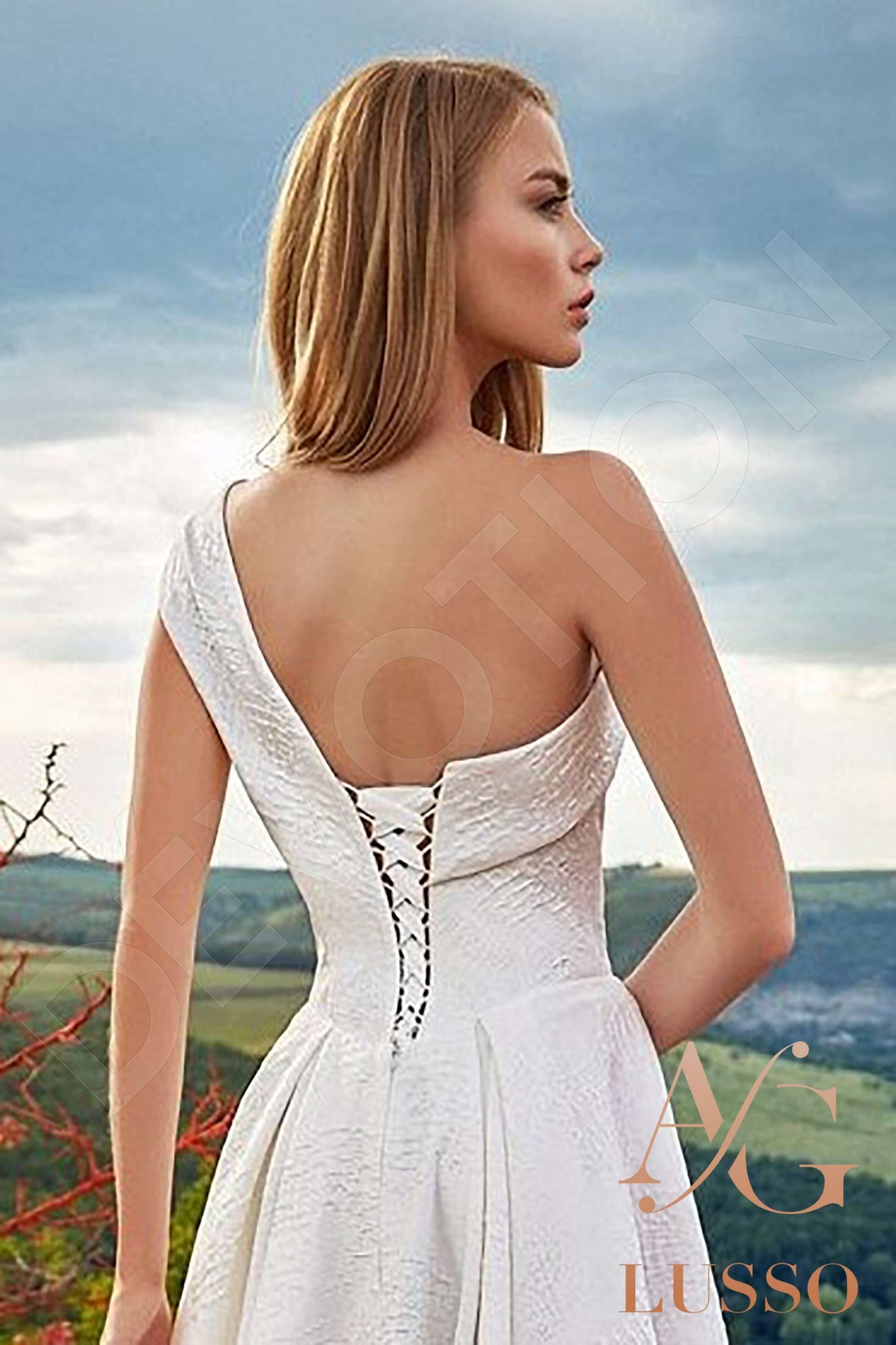 Ligidda Open back A-line Sleeveless Wedding Dress 4