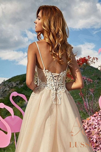 Nanita Open back A-line Straps Wedding Dress 5