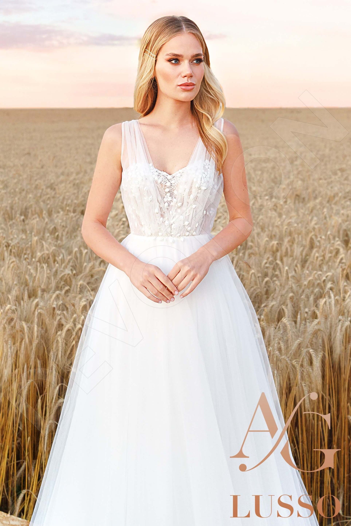 Tilly Illusion back A-line Sleeveless Wedding Dress 5