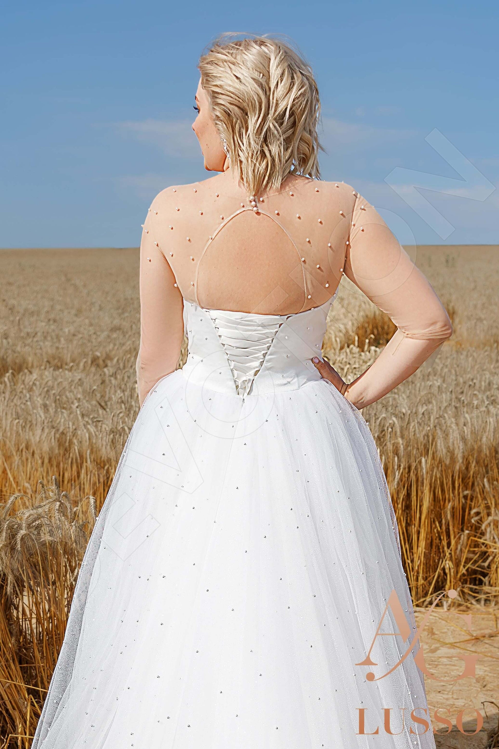 Vida A-line Jewel Ivory Wedding dress